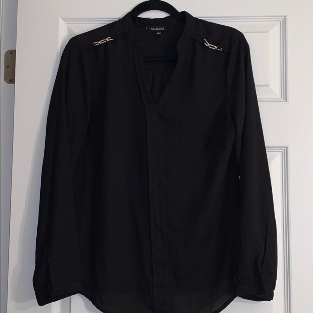 Sheer black long sleeve shirt